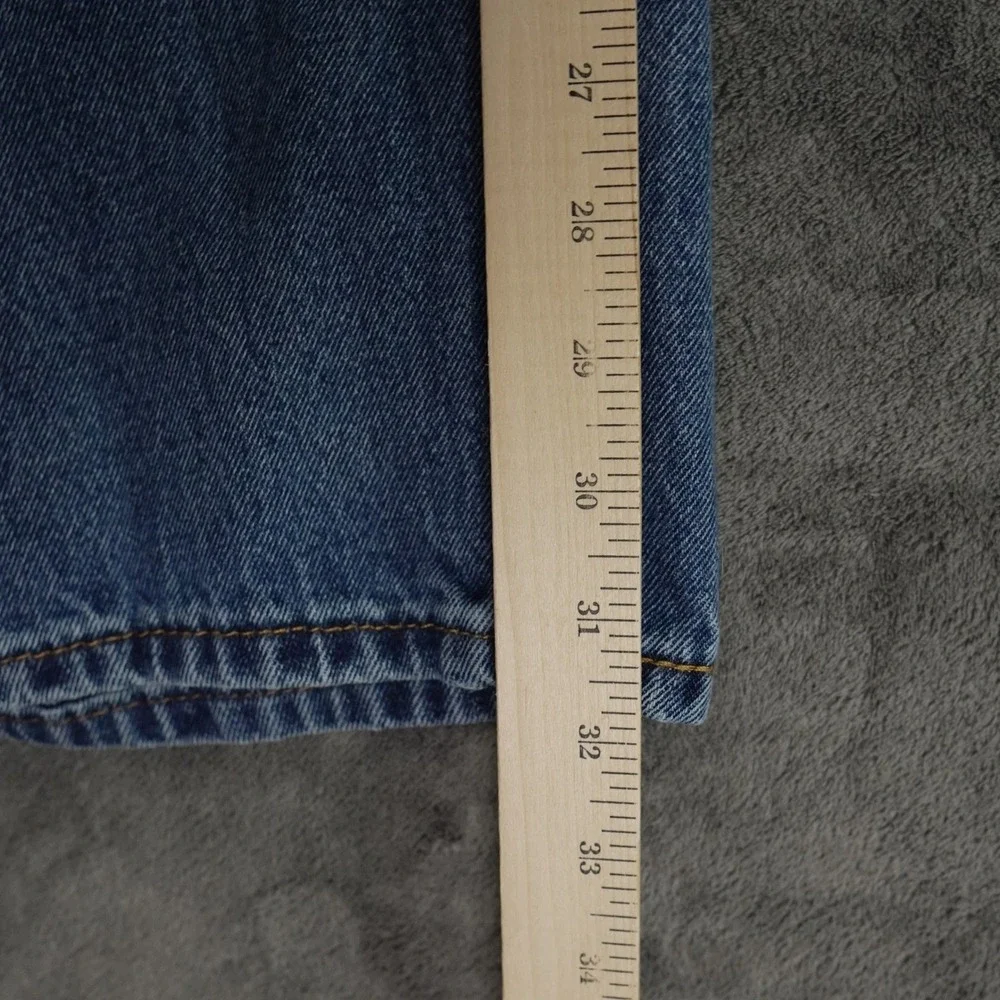 Levis‎ 505 Regular Fit Jeans Mens 42x32 Blue Straight Leg Denim